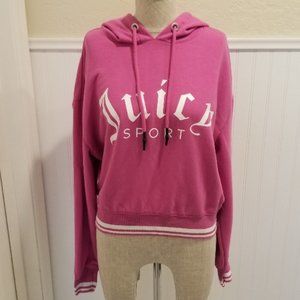 NWOT Juicy Couture Sport Cropped Hooded Sweatshirt Size Small
